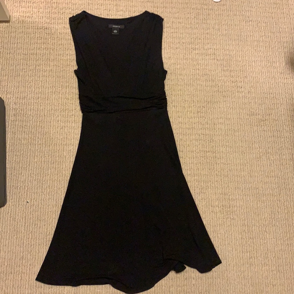 Black V neck dress